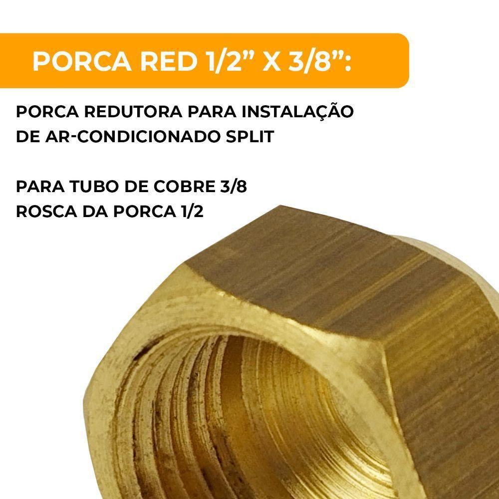 Porca Redutora Para Tubo De Cobre 1-2? X 3-8 10 Unidades - 2