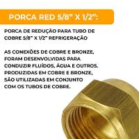 Porca Redutora Para Tubo De Cobre 1-2? X 5-8 10 Unidades - 2