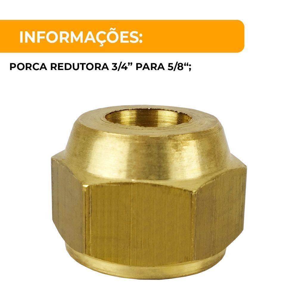 Porca Redutora Para Tubo De Cobre 3-4? X 5-8 10 Unidades - 5