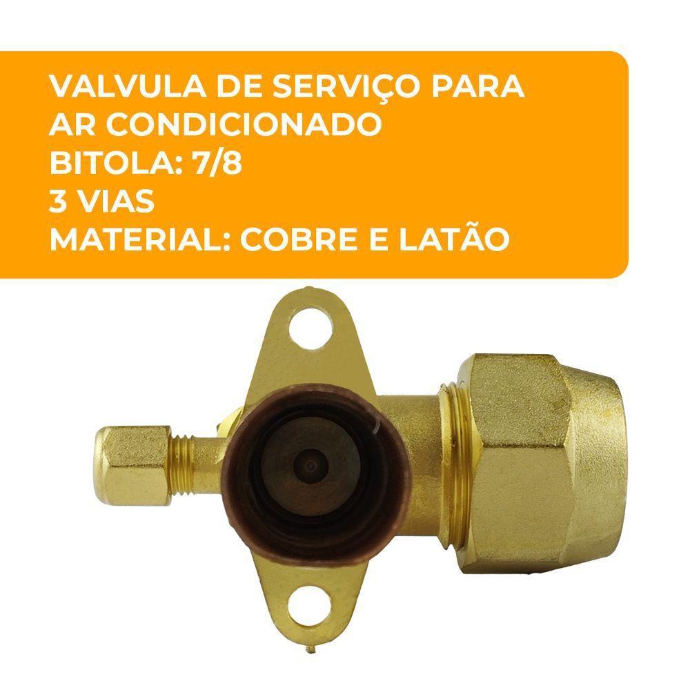 Válvula De Serviço 7-8'? Condensadora Split 3 Vias - 2