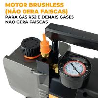 Bomba De Vácuo 2.5 Cfm A Bateria Com Vacuômetro Integrado Zl-1-ws único - 2