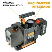 Bomba De Vácuo 2.5 Cfm A Bateria Com Vacuômetro Integrado Zl-1-ws único - 3