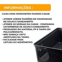 Caixa Para Hidrômetro Padrão Casan Com Tampa Acrílico único