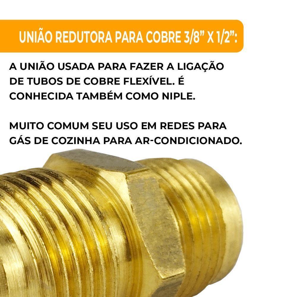 União Redutora Para Tubo Cobre 1-2? X 3-8? 1 Unidade - 2