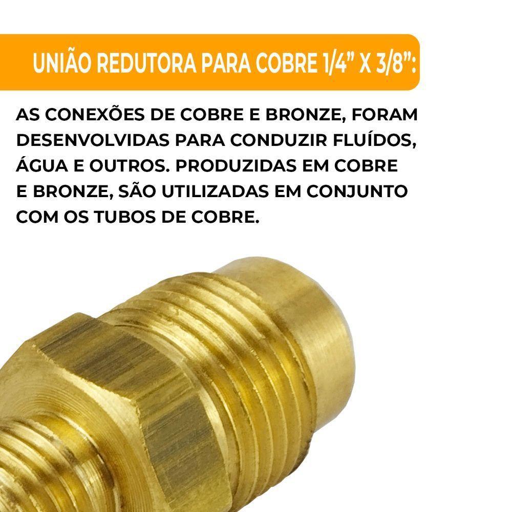 União Redutora Para Tubo Cobre 1-4? X 3-8? 1 Unidade - 2