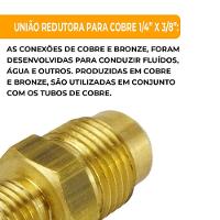 União Redutora Para Tubo Cobre 1-4? X 3-8? 1 Unidade - 2