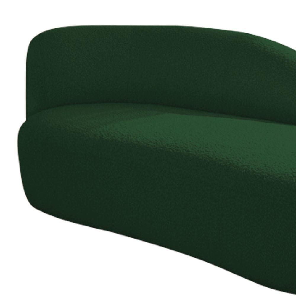 Divã Recamier Curvo Luna 160cm Lado Direito Suede - Doce Sonho Móveis Verde - 4