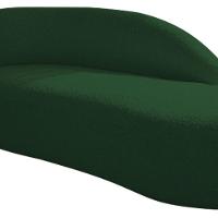 Divã Recamier Curvo Luna 160cm Lado Direito Suede - Doce Sonho Móveis Verde - 3