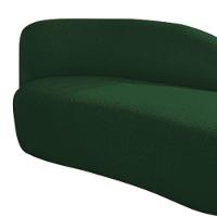 Divã Recamier Curvo Luna 160cm Lado Direito Suede - Doce Sonho Móveis Verde