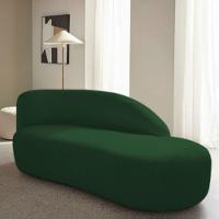 Divã Recamier Curvo Luna 160cm Lado Direito Suede - Doce Sonho Móveis Verde - 7