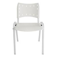 Kit 4 Cadeiras Iso Para Escola Escritório Comércio Branca Base Branca - 8