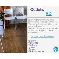 Kit 3 Cadeiras Iso Para Escola Escritório Comércio Branca Base Branca - 2