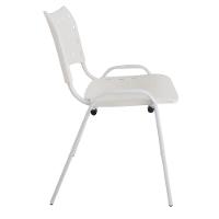 Kit 3 Cadeiras Iso Para Escola Escritório Comércio Branca Base Branca - 6