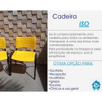 Kit 4 Cadeiras Iso Para Escola Escritório Comércio Amarela Base Preta - 2