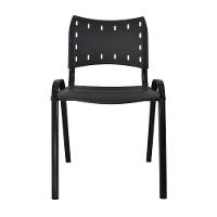 Kit 4 Cadeiras Iso Para Escola Escritório Comércio Preto Base Preto - 7
