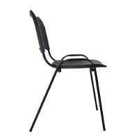 Kit 4 Cadeiras Iso Para Escola Escritório Comércio Preto Base Preto - 8