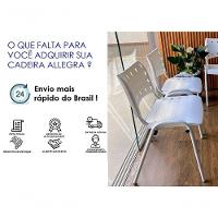 Kit 5 Cadeiras Iso Para Escola Escritório Comércio Branca Base Branca - 5