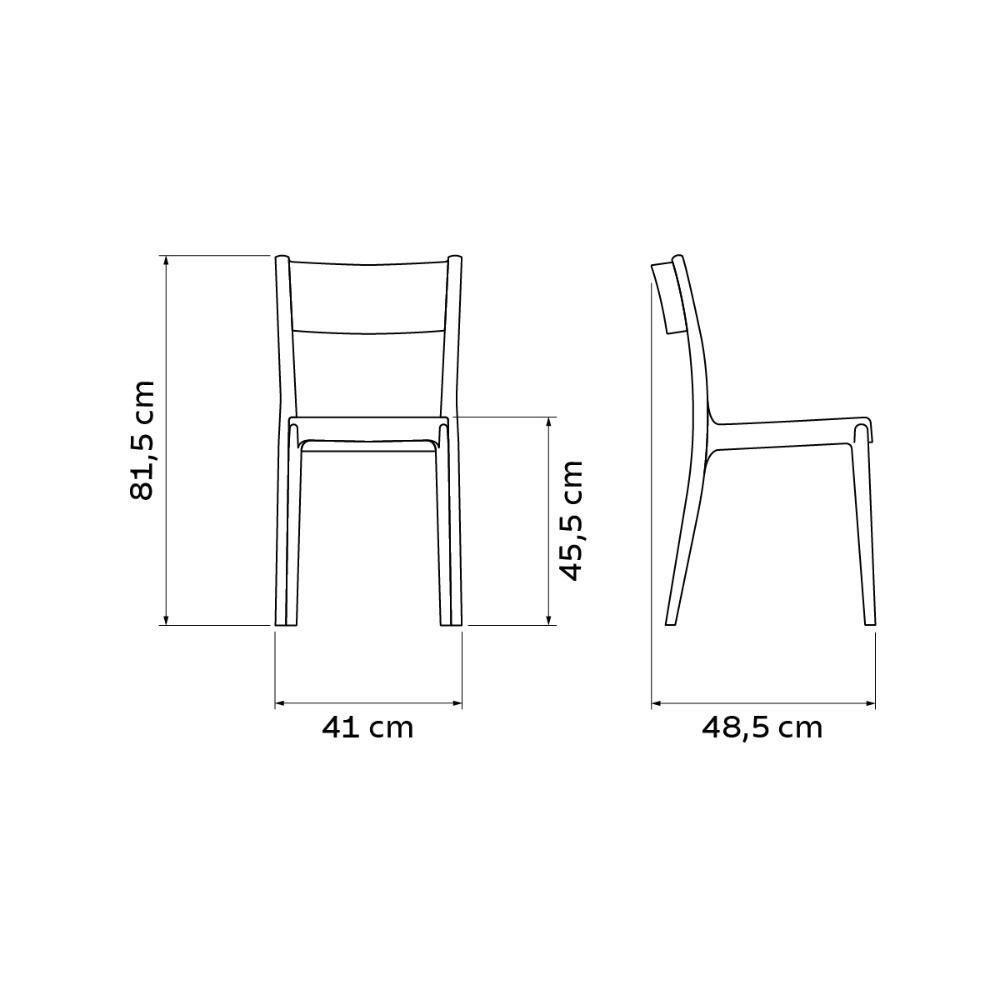 Cadeira Diana Em Polipropileno E Fibra De Vidro Marrom Tramontina - 3