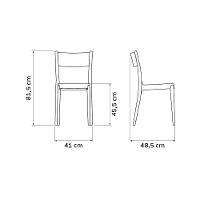 Cadeira Diana Em Polipropileno E Fibra De Vidro Marrom Tramontina - 3