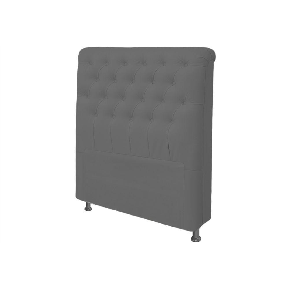 Cabeceira Dama 1,40 Cm Para Cama Box Casal Corino Cinza - 1