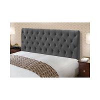 Cabeceira Cristal 1,40 Cm Para Cama Box Casal Suede Cinza - 4