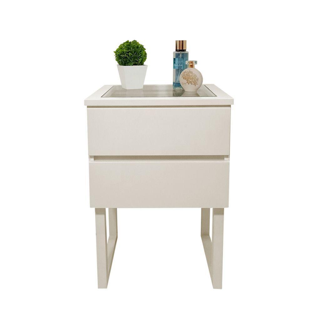 Mesa De Cabeceira Lateral Penteadeira Off White Laca - 3