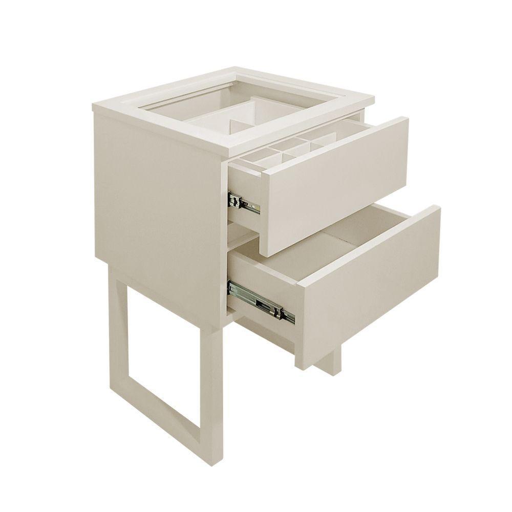 Mesa De Cabeceira Lateral Penteadeira Off White Laca - 4