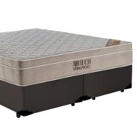 Cama Box Queen Bipartido Sintético + Colchão Ortobom Airtech Molas Ensacadas 65x158x198 Marrom - 3