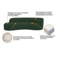 Divã Recamier Orgânico Tokyo 160cm Lado Esquerdo Linho Verde - 7