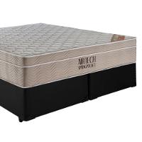 Cama Box Casal Bipartido Sintético + Colchão Ortobom Airtech Molas Ensacadas 65x138x188 Preto - 7