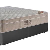 Cama Box Casal Bipartido Sintético + Colchão Ortobom Airtech Molas Ensacadas 65x138x188 Cinza - 2