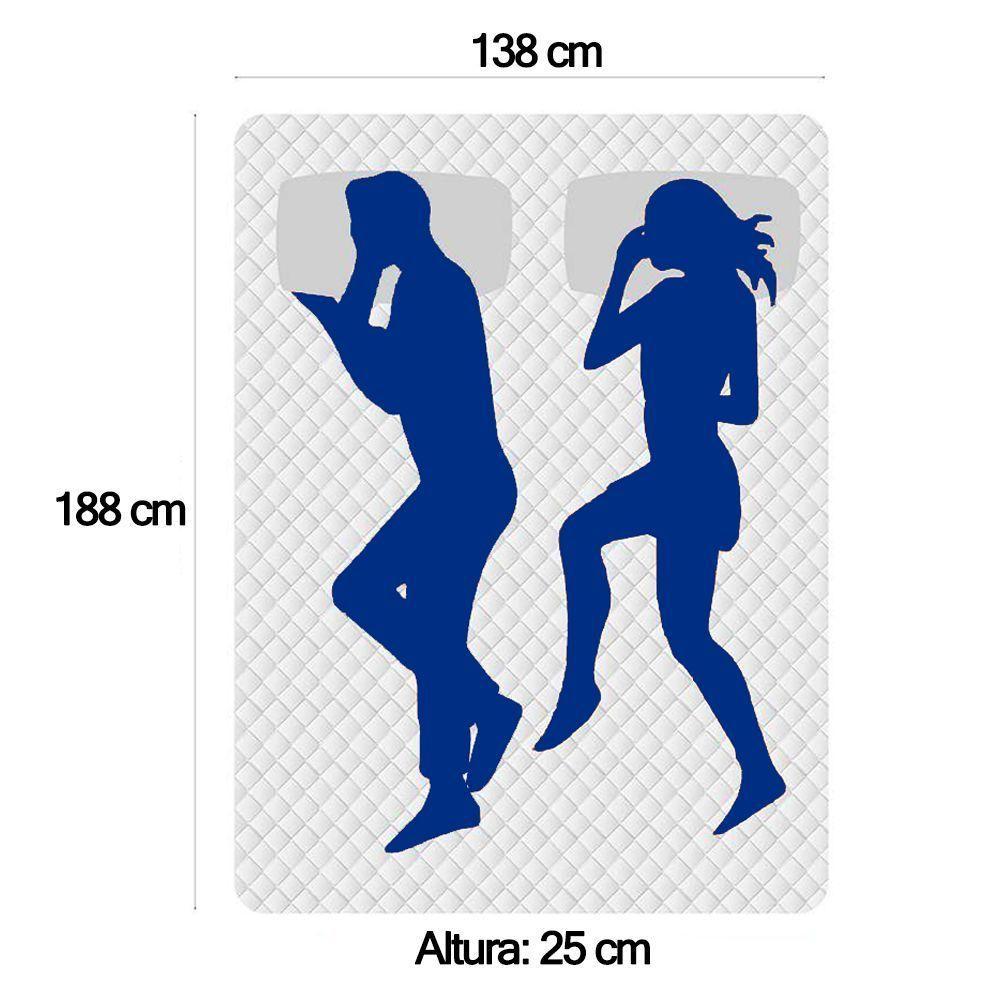 Cama Box Baú Casal Suede Bipartido + Colchão Ortobom Airtech Molas Ensacadas 65x138x188 Bege - 5