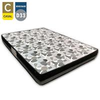 Cama Box Casal Sintético Bipartido + Colchão Ortobom Iso Dupla Face 60x138x188 Cor:branco - 2