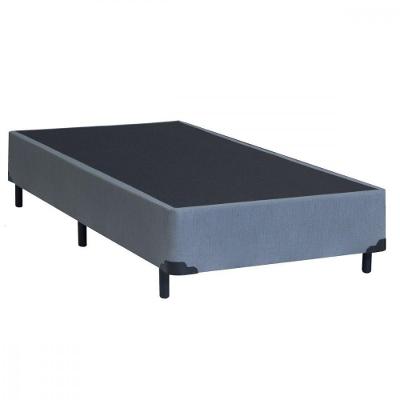 Cama Box Solteirão 96x203x25 Corino E Linho Cinza Dancar Cinza