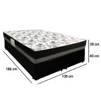 Cama Box Baú Casal Sintético Bipartido + Colchão Ortobom Iso Dupla Face 60x138x188 Cor:preto - 7