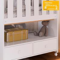 Mini Berço Moises Sem Colchao 2 Gavetas By510 Branco Comm Branco - 3