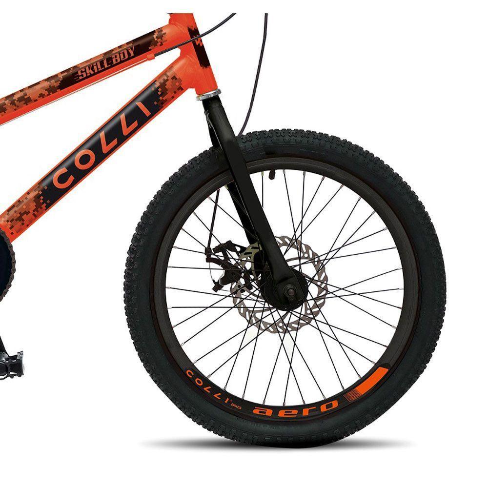 Bicicleta Skill Boy Cross Aro 20 Colli Laranja Neon - 5