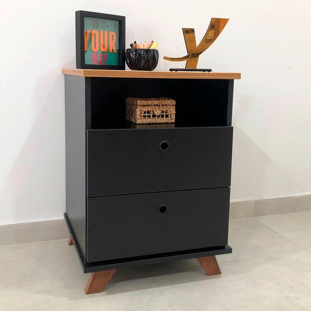 Gaveteiro Para Escritório 2 Gavetas May A06 Freijó/branco - Mpozenato - 8