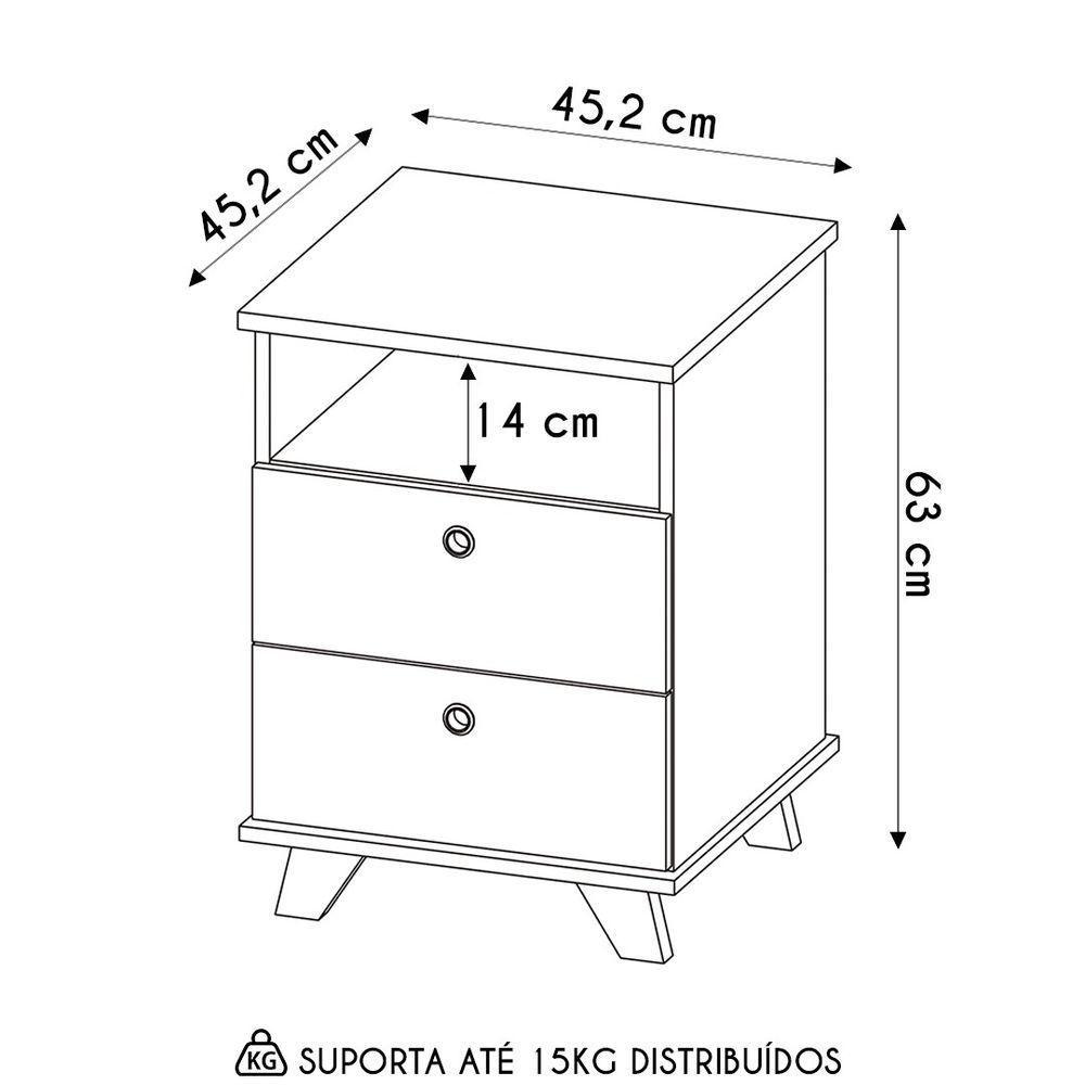 Gaveteiro Para Escritório 2 Gavetas May A06 Freijó/branco - Mpozenato - 9