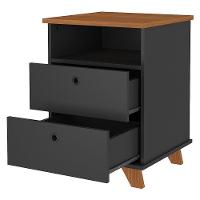 Gaveteiro Para Escritório 2 Gavetas May A06 Freijó/branco - Mpozenato - 3