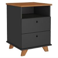 Gaveteiro Para Escritório 2 Gavetas May A06 Freijó/branco - Mpozenato