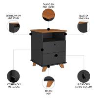 Gaveteiro Para Escritório 2 Gavetas May A06 Freijó/branco - Mpozenato - 10