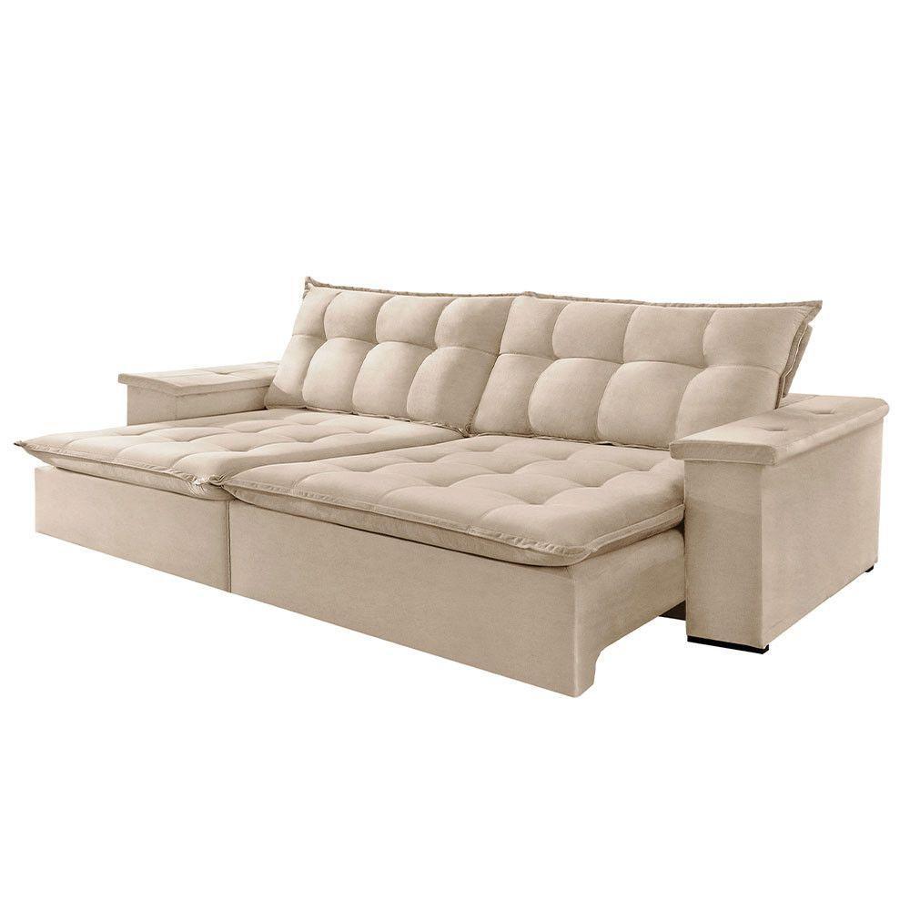 Sofá Estilo Linho 02 Módulos De 90cm B25cm Meu Sofá Online A294 Linho Creme - 2