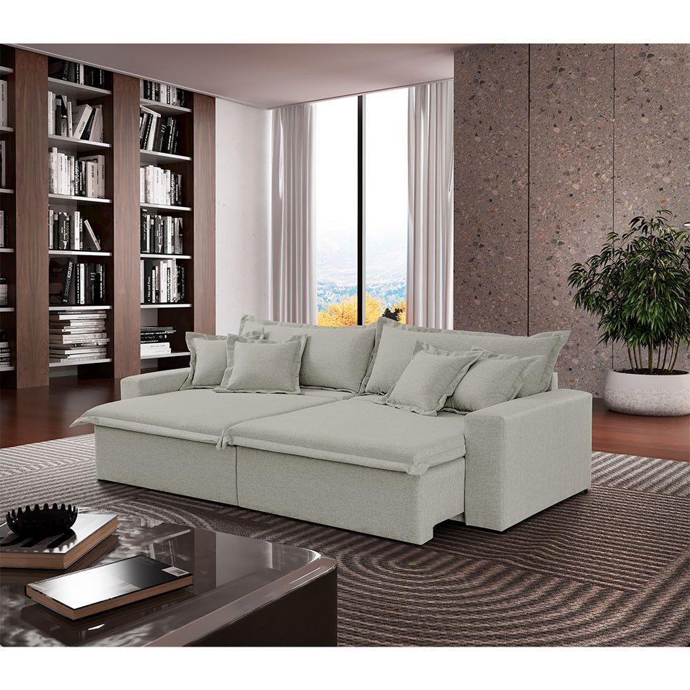 Sofá Montreal Veludo 02 Módulos 80cm B25cm Meu Sofá Online B026 Veludo Prata - 1