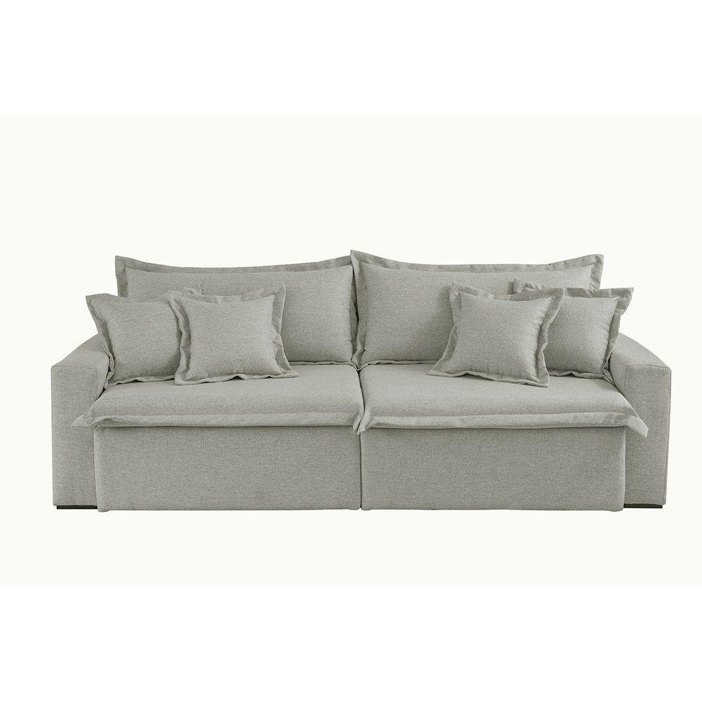 Sofá Montreal Veludo 02 Módulos 80cm B25cm Meu Sofá Online B026 Veludo Prata - 5