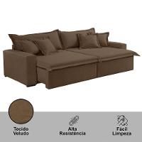 Sofá Montreal Veludo 2 Módulos De 90cm B25cm Meu Sofá Online B016 Veludo Marrom - 1