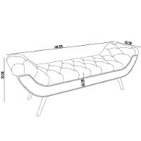 Kit Cabeceira Cama Box Casal 140cm Madrid Com Puff Recamier Santorini Bouclê Verde - 3