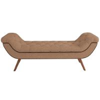 Kit Cabeceira Cama Box Casal 195cm Madrid Com Puff Recamier Santorini Bouclê Bege - 9