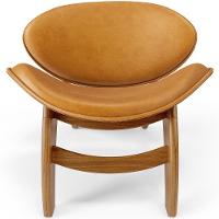 Kit 4 Poltronas Decorativa Orgânica Sala Living Kadosh L02 Couríssimo Whisky - 7