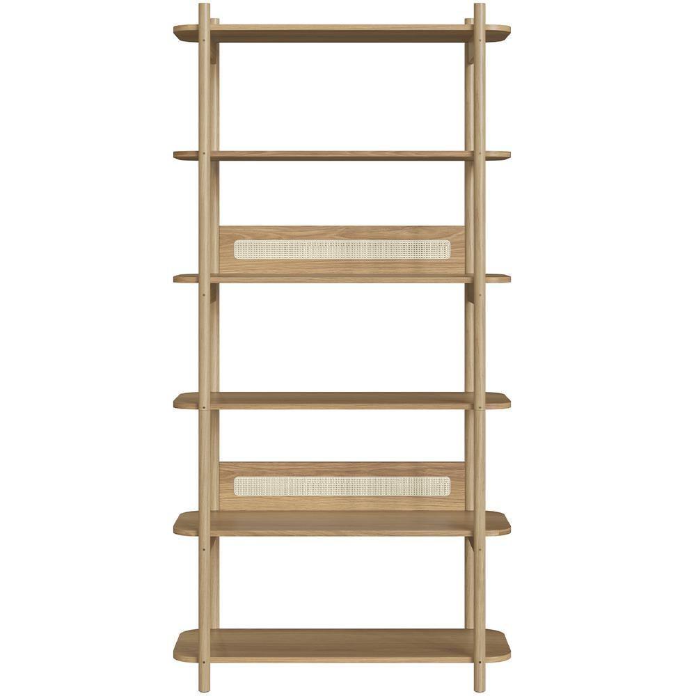 Estante Livreiro Home Office E Mesa Escrivaninha Pés Madeira Moss A03 Hanover Roble - 2